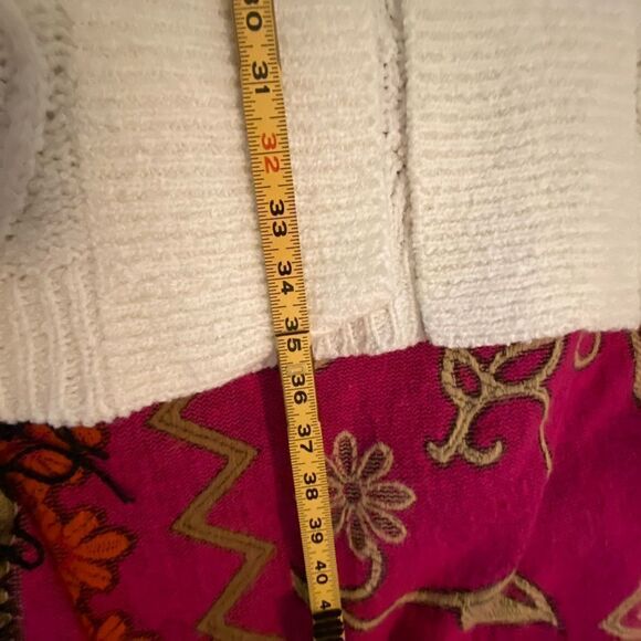 Sweater heavy long coat like warm great condition cozy warm cream - Picture 6 of 11